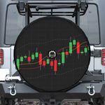 Stock Market Candlestick Print Tire Cover With Camera Hole