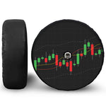 Stock Market Candlestick Print Tire Cover With Camera Hole