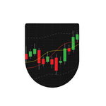 Stock Market Candlestick Print Toilet Lid Cover