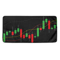 Stock Market Candlestick Print Towel