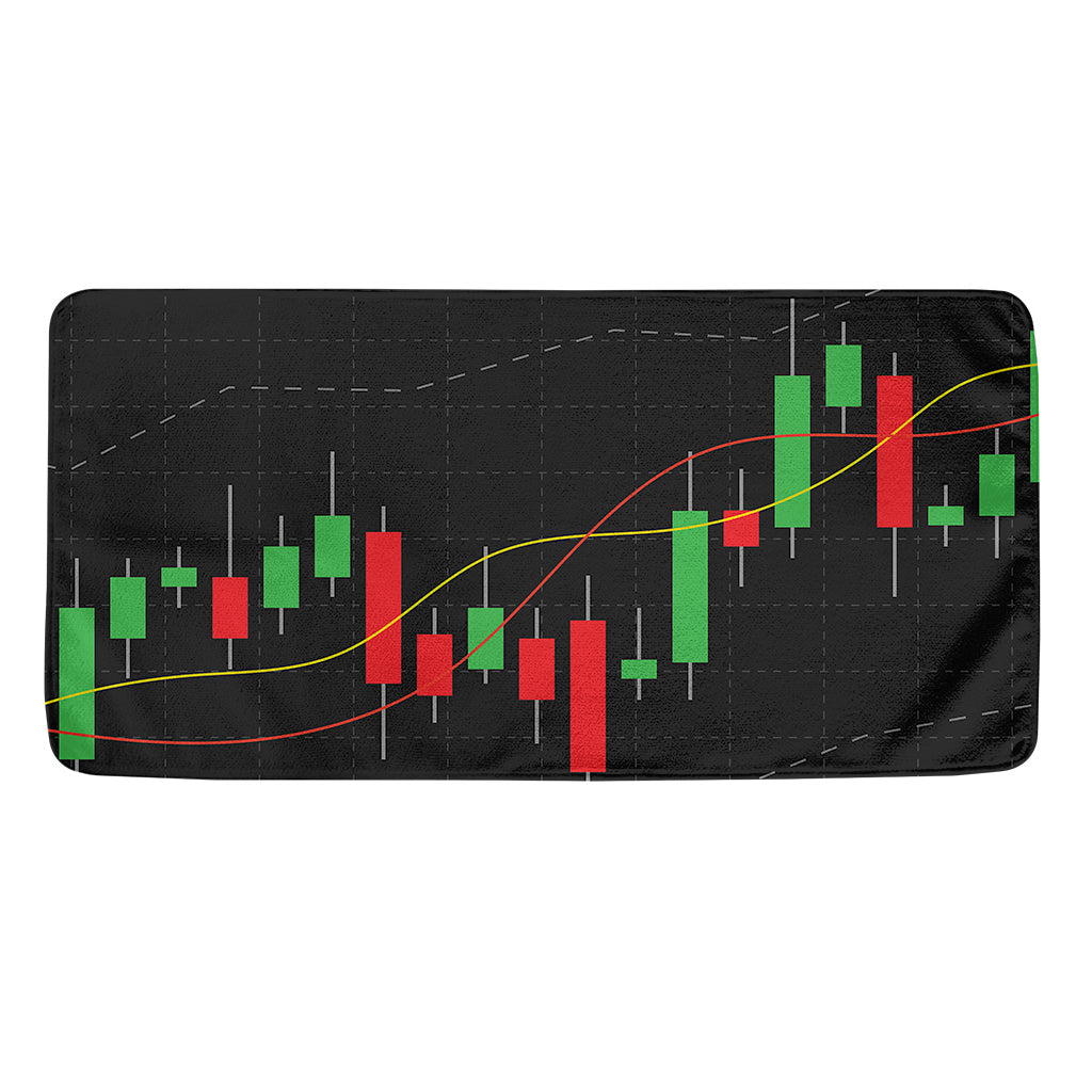 Stock Market Candlestick Print Towel