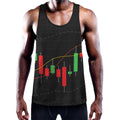 Stock Market Candlestick Print Men's Workout Tank Top