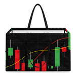 Stock Market Candlestick Print Utility Tote Bag