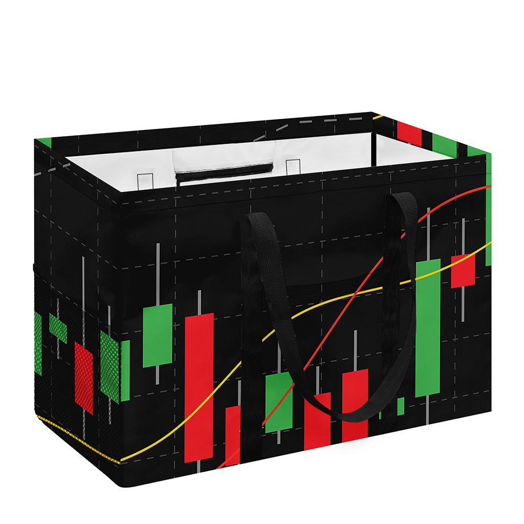 Stock Market Candlestick Print Utility Tote Bag