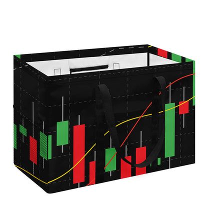 Stock Market Candlestick Print Utility Tote Bag