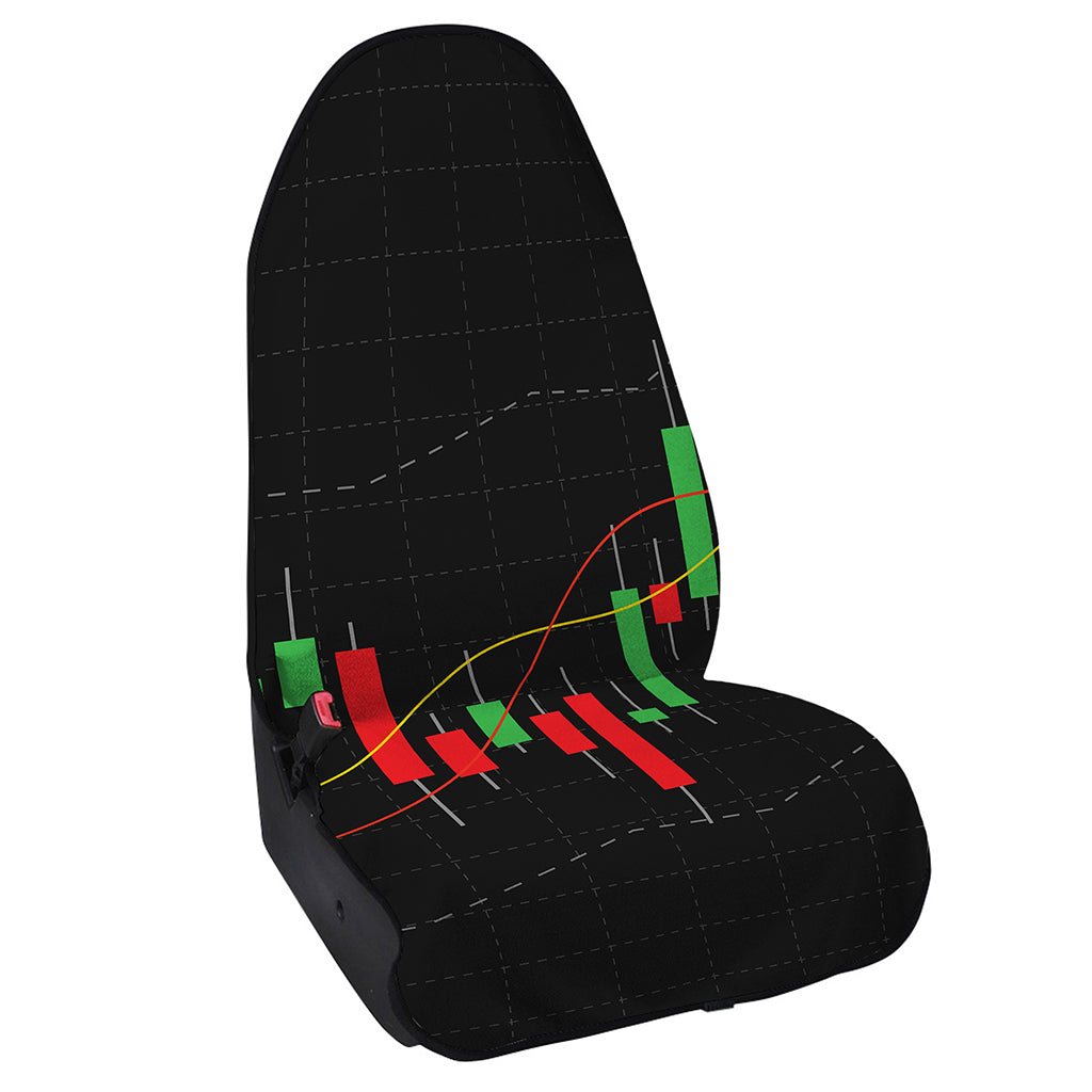 Stock Market Candlestick Print Waterproof Car Seat Cover