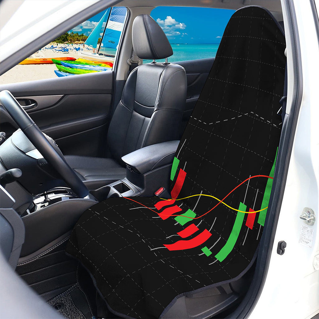 Stock Market Candlestick Print Waterproof Car Seat Cover