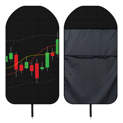 Stock Market Candlestick Print Waterproof Car Seat Cover