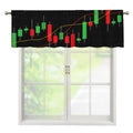 Stock Market Candlestick Print Window Valance