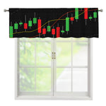 Stock Market Candlestick Print Window Valance