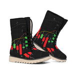 Stock Market Candlestick Print Winter Boots