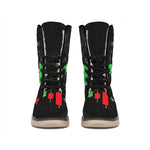 Stock Market Candlestick Print Winter Boots