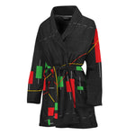 Stock Market Candlestick Print Women's Bathrobe