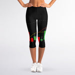 Stock Market Candlestick Print Women's Capri Leggings