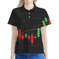 Stock Market Candlestick Print Women's Polo Shirt