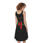 Stock Market Candlestick Print Women's Sleeveless Dress
