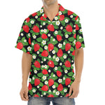 Strawberry And Flower Pattern Print Aloha Shirt