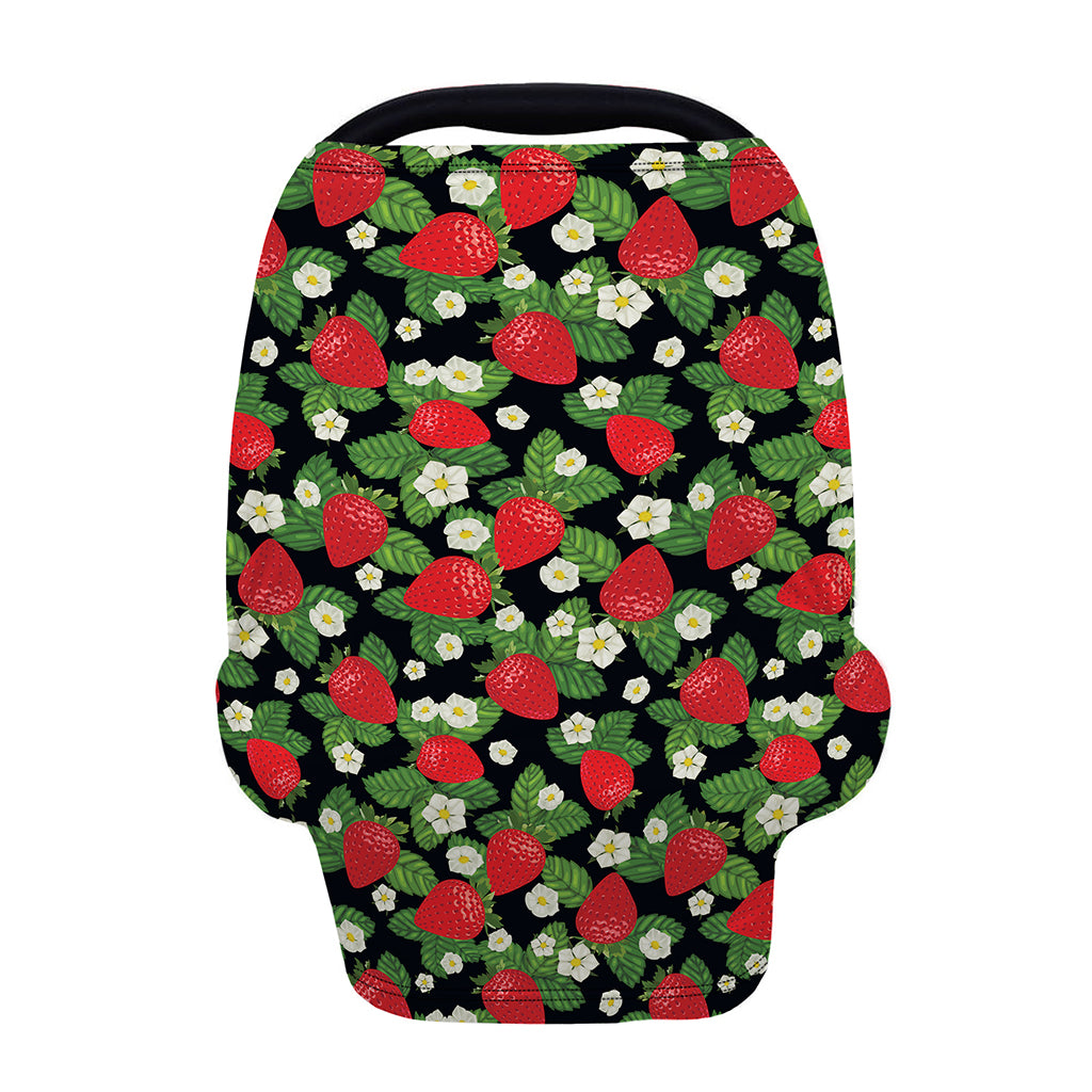 Strawberry And Flower Pattern Print Baby Seat Cover