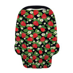 Strawberry And Flower Pattern Print Baby Seat Cover