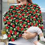 Strawberry And Flower Pattern Print Baby Seat Cover