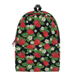 Strawberry And Flower Pattern Print Backpack