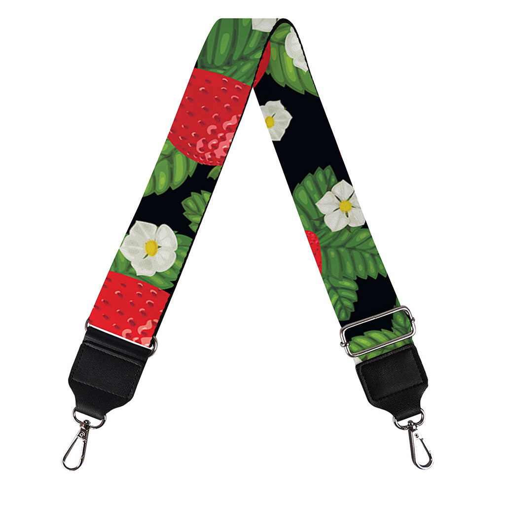 Strawberry And Flower Pattern Print Bag Strap