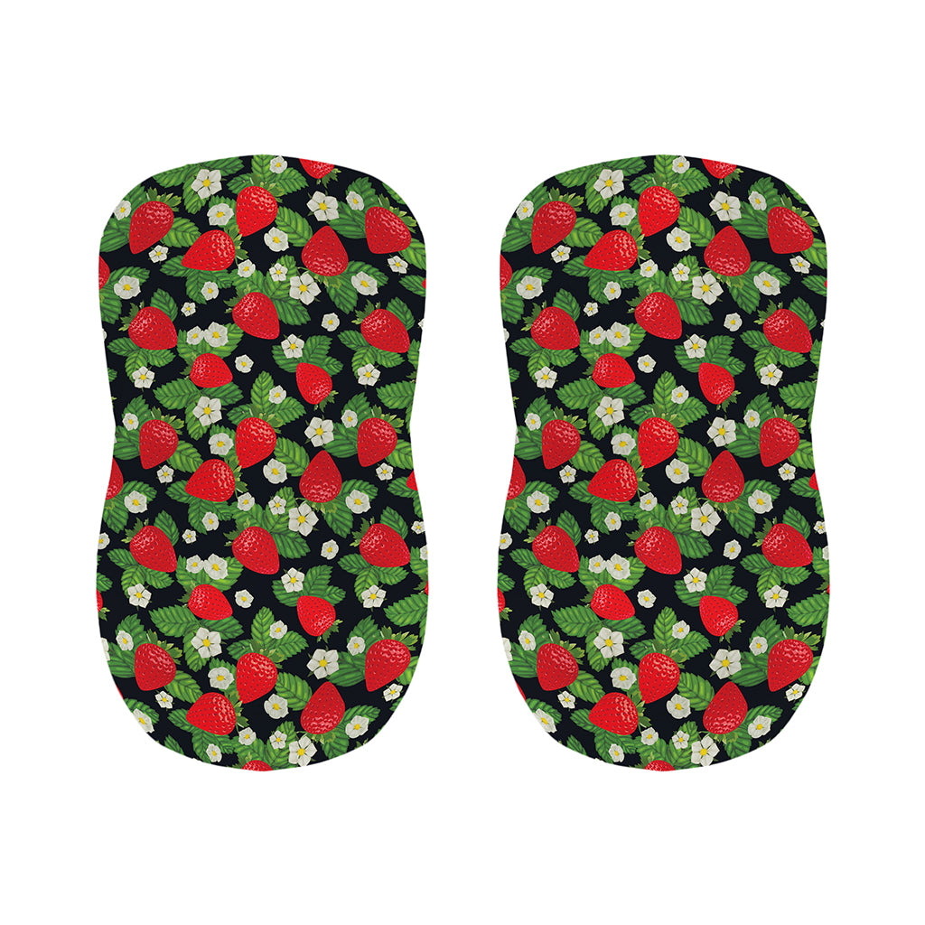 Strawberry And Flower Pattern Print Bar Stool Covers