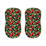 Strawberry And Flower Pattern Print Bar Stool Covers