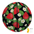 Strawberry And Flower Pattern Print Basketball
