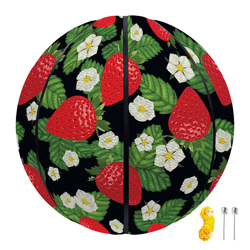 Strawberry And Flower Pattern Print Basketball
