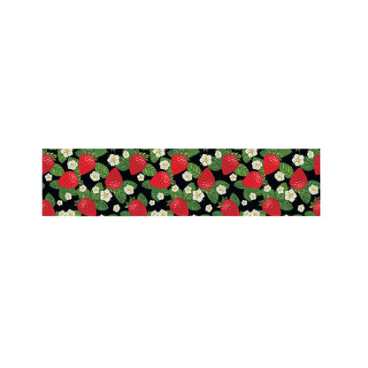 Strawberry And Flower Pattern Print Bed Runner