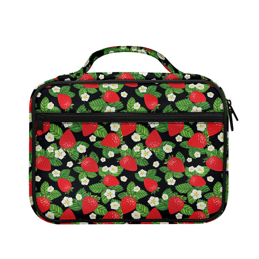 Strawberry And Flower Pattern Print Briefcase Bible Bag