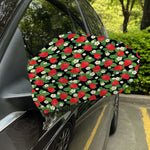 Strawberry And Flower Pattern Print Car Side Mirror Covers