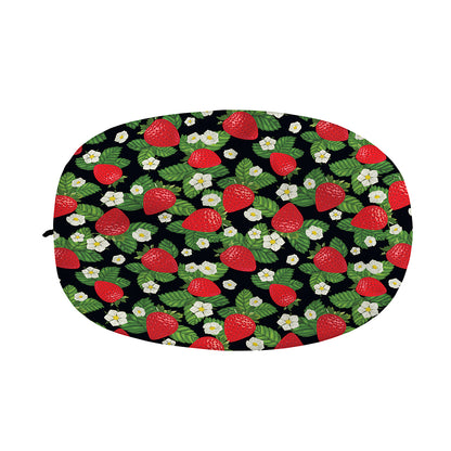 Strawberry And Flower Pattern Print Car Side Mirror Covers