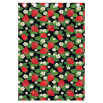 Strawberry And Flower Pattern Print Curtain