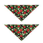 Strawberry And Flower Pattern Print Dog Bandana