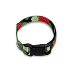 Strawberry And Flower Pattern Print Dog Collar