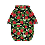 Strawberry And Flower Pattern Print Dog Zip Up Hoodie
