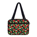 Strawberry And Flower Pattern Print Double Strap Bible Bag
