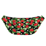 Strawberry And Flower Pattern Print Fanny Pack
