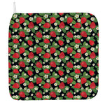 Strawberry And Flower Pattern Print Hand Towel