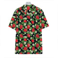 Strawberry And Flower Pattern Print Hawaiian Shirt