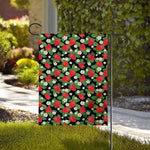 Strawberry And Flower Pattern Print House Flag