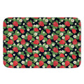 Strawberry And Flower Pattern Print Indoor Door Mat