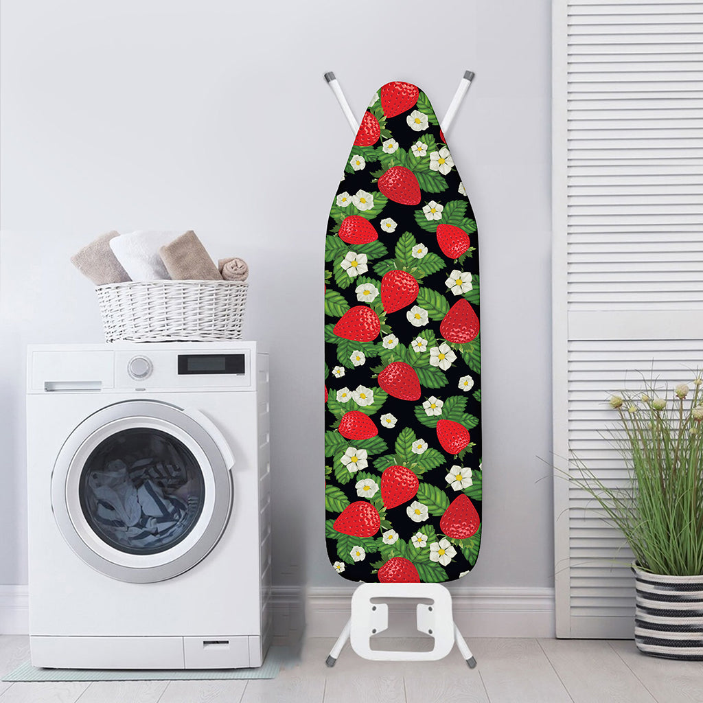 Strawberry And Flower Pattern Print Ironing Board Cover