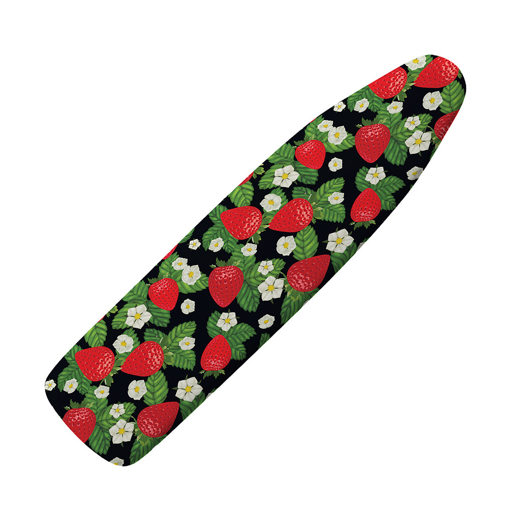 Strawberry And Flower Pattern Print Ironing Board Cover