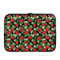 Strawberry And Flower Pattern Print Laptop Sleeve