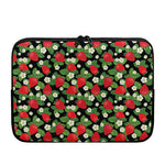 Strawberry And Flower Pattern Print Laptop Sleeve