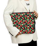 Strawberry And Flower Pattern Print Laptop Sleeve