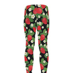 Strawberry And Flower Pattern Print Men's leggings